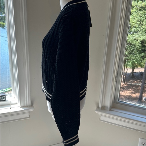TUCKERNUCK Black Cropped Irene Sweater, Medium, 100% Cotton, NWT - Picture 5 of 10